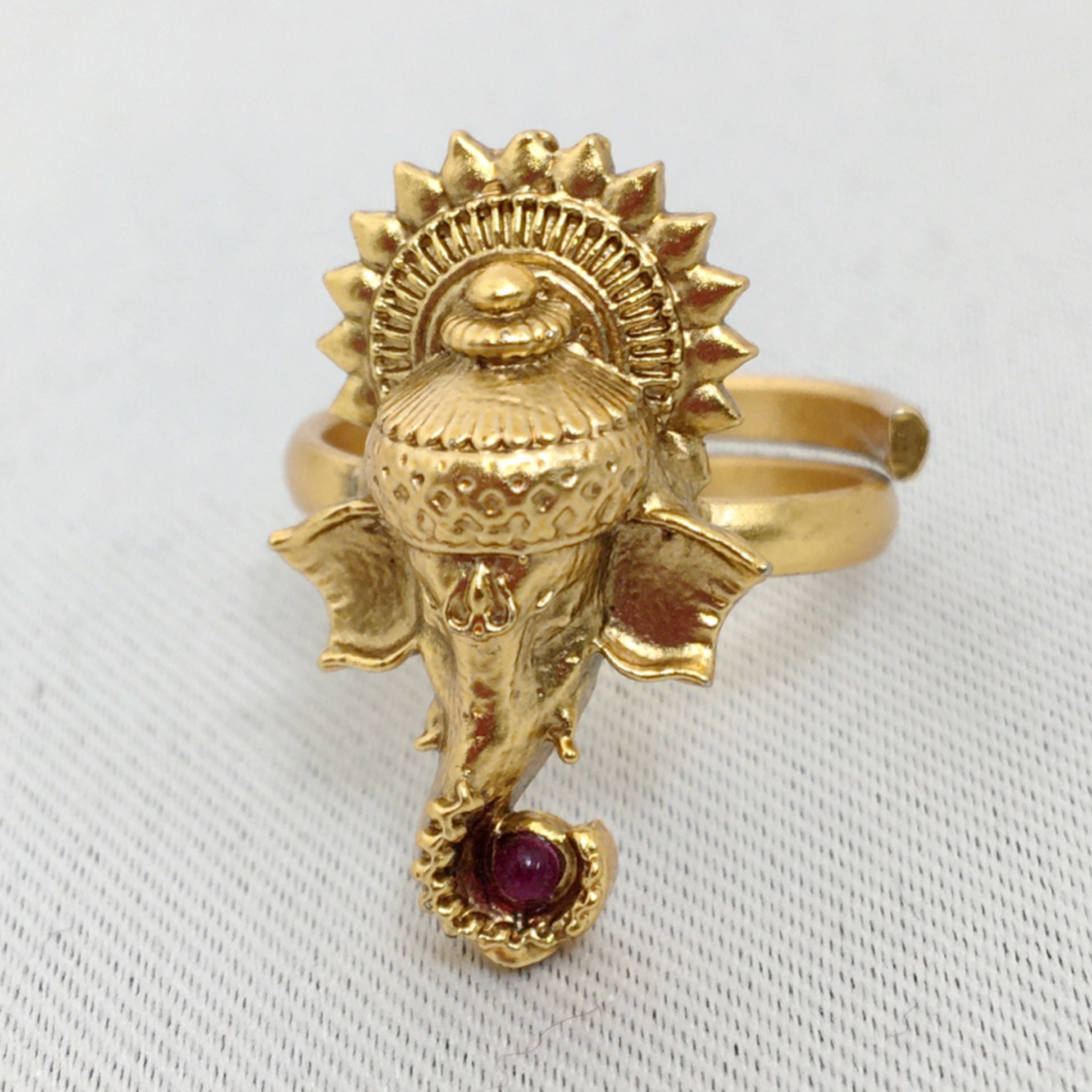 Buy Ganesh Gold Ring Online In India - Etsy India