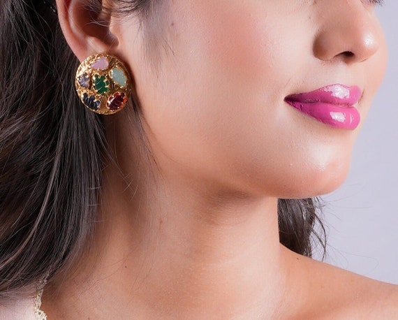 Jadau sale gold earrings