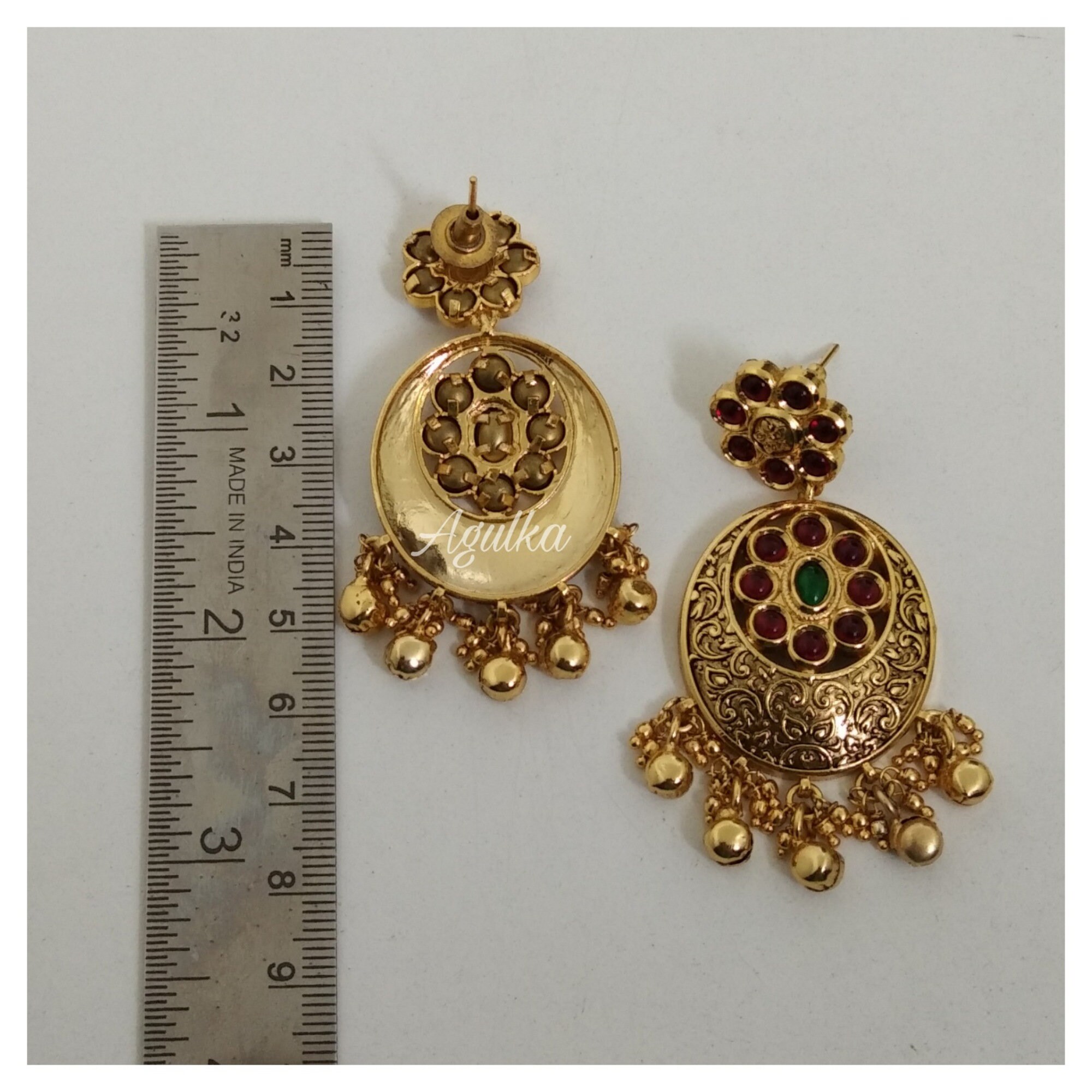 antique temple earrings