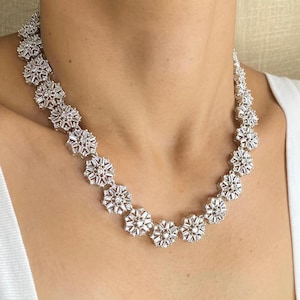 American Diamond Necklace PREMIUM Sabyasachi Inspired Jewelry Set Statement India Diamond Wedding Necklace With CZ Ring CUbic Zirconia Set
