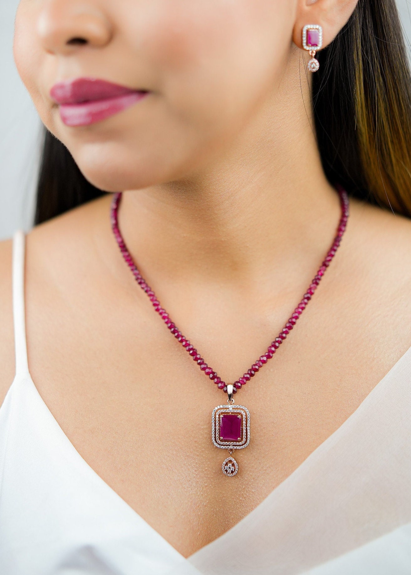 Pink sapphire and diamond necklace, Important Jewels, 2022