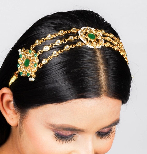 Sheeshphool Kundan Headband Sheesh Patti Kundan Hair Accessories