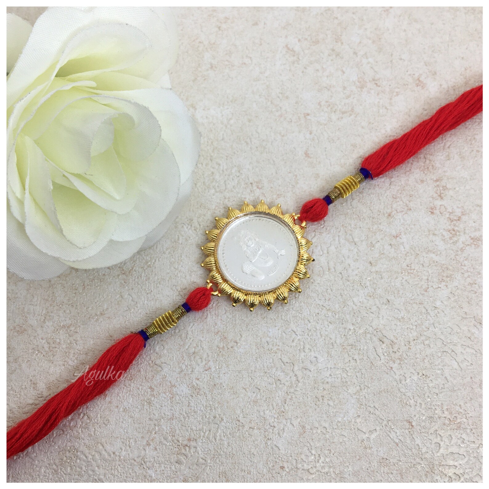 Silver Bracelet Rakhi Rakhi for Brother Designer Thread Etsy