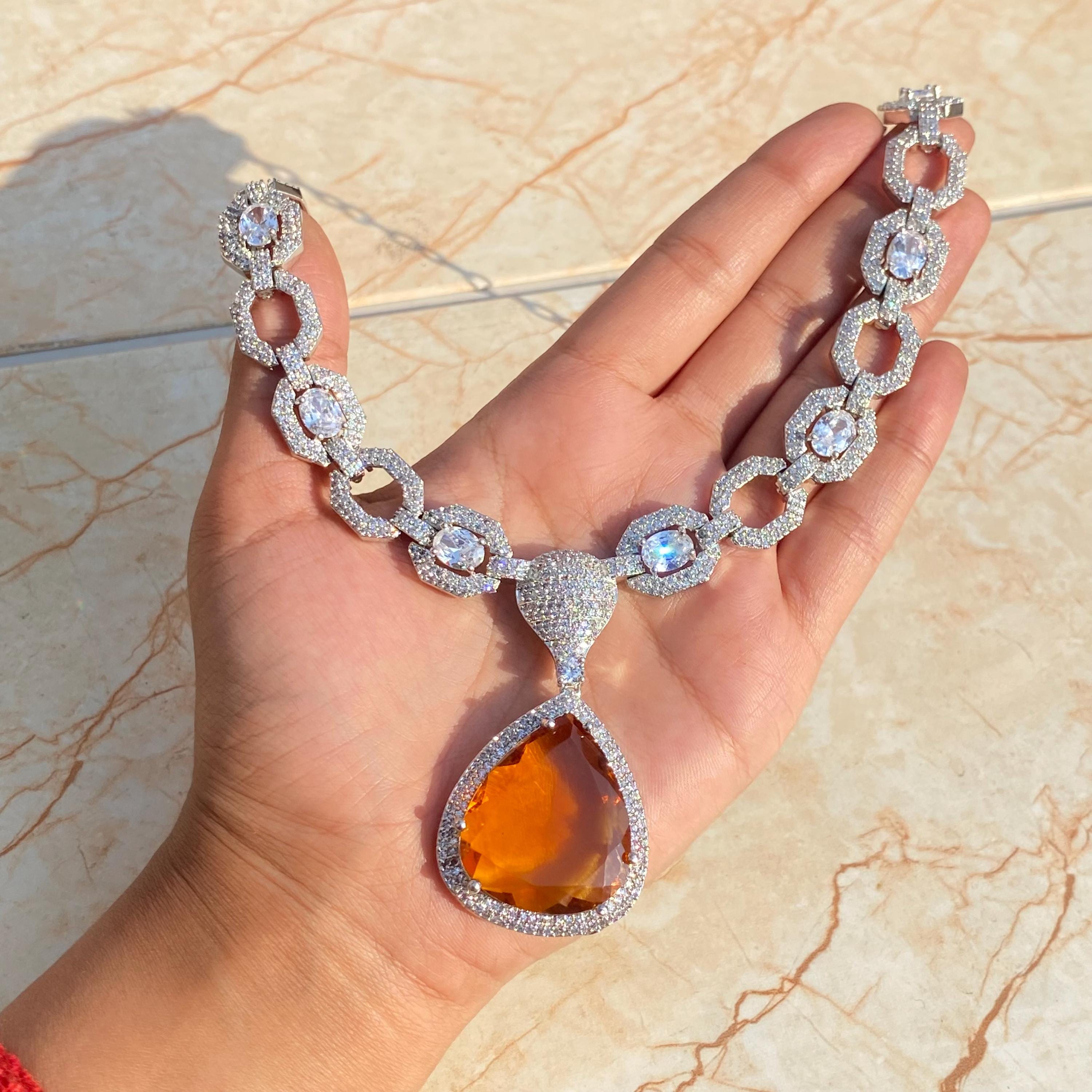 Sabyasachi Jewelry Canary Yellow Diamond Necklace