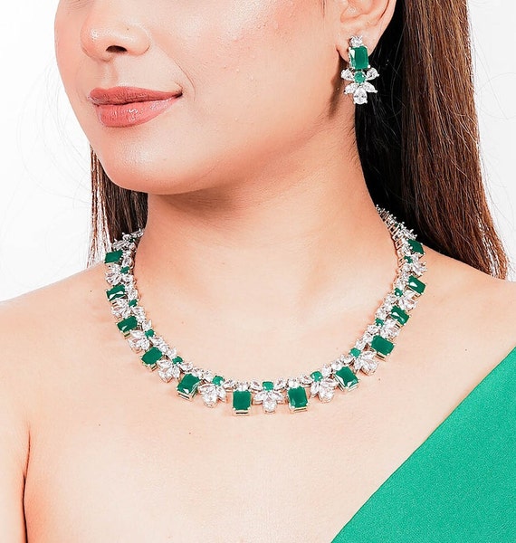 Diamond Look Haaram - Custommade Wedding Necklace to your requirements –  Sneha Rateria Store