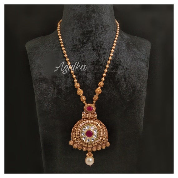 22K Gold Plated Necklace Set/antique 