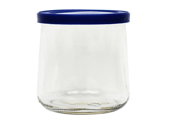 Oui Lids Sold Individually for Glass Yogurt Container Blue Food Safe Crafts Jar  Lids Plastic Lids Regular Jar Petite Jar 