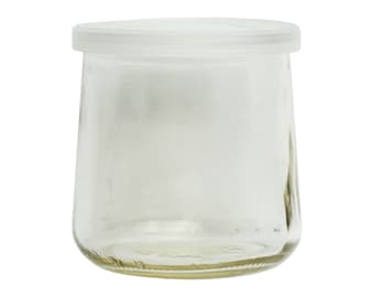 Oui Lids * Set of 4 * For Glass Yogurt Container * Clear * Food Safe * Crafts * Jar Lids * Plastic Lids * Regular Jar * Petite * Storage A