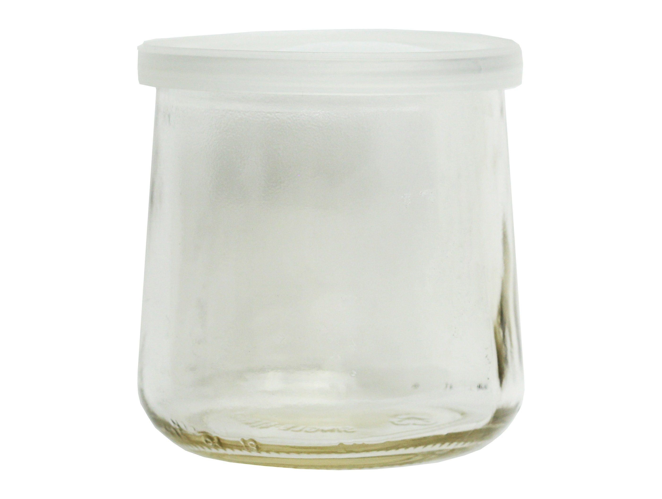 Hatrigo 4 oz Clear Glass Jars With Lids, 10-Piece Glass Yogurt Jars Set  with Color