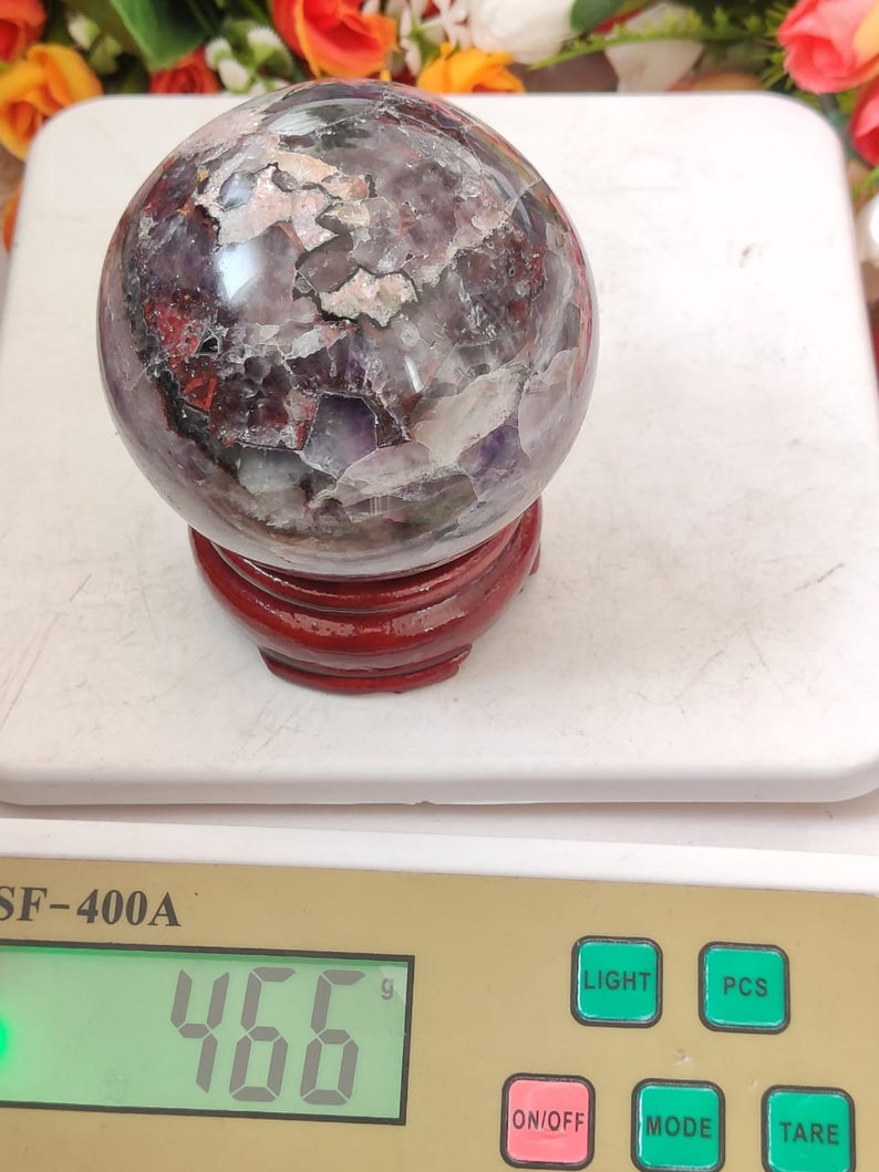Auralite 23 Sphere Crystal AltarStone RedHematite Tip /& Sunken Record keeper Crown Chakra Meditation Chakra Healing Crystal 466 Gram