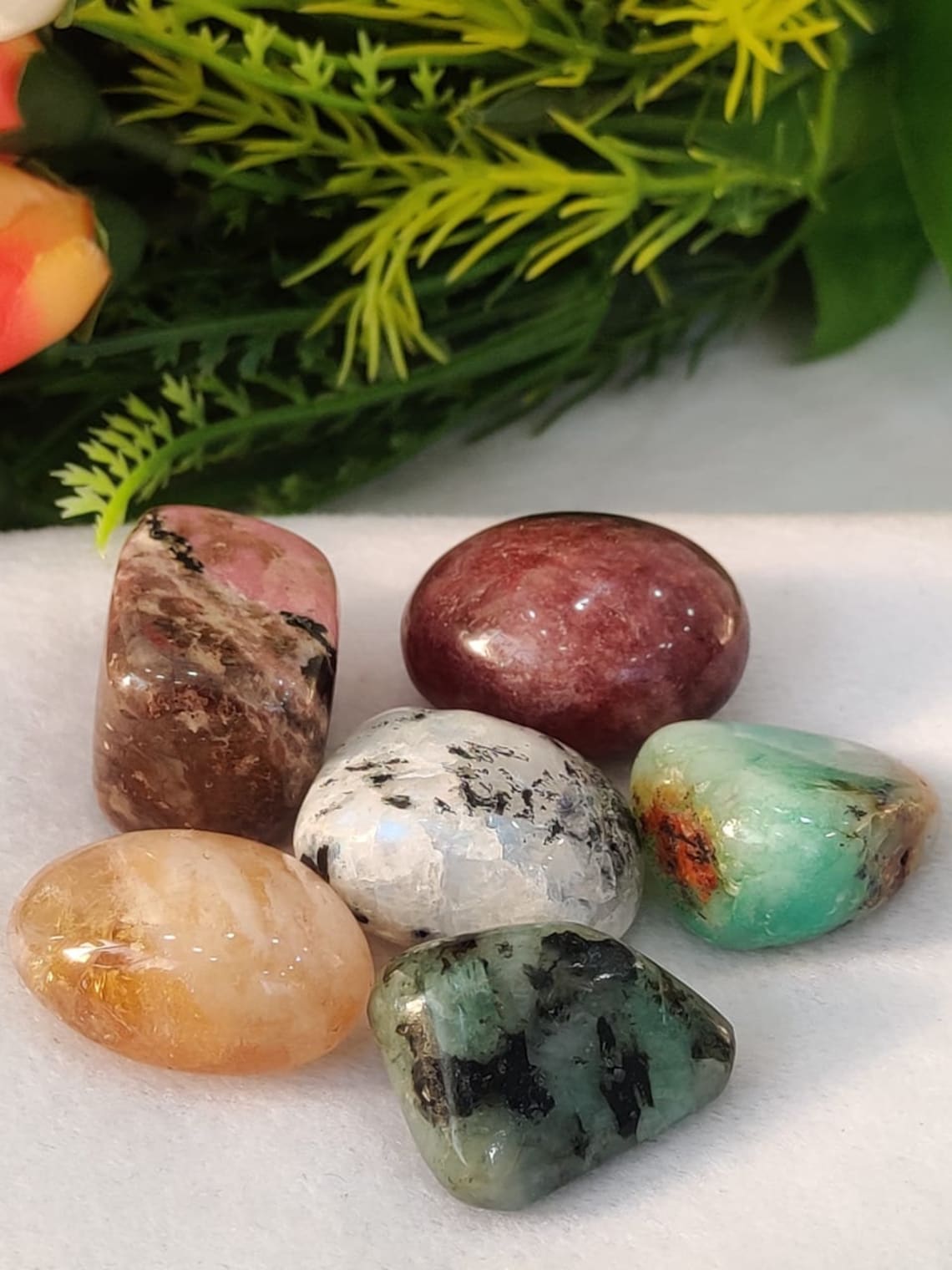 Crystal Tumble Stone Set for Cancer Zodiac Sign Moonstone - Etsy