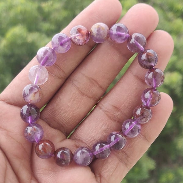 Auralite 23 Stone Bracelet 8 mm 10 mm 12 mm