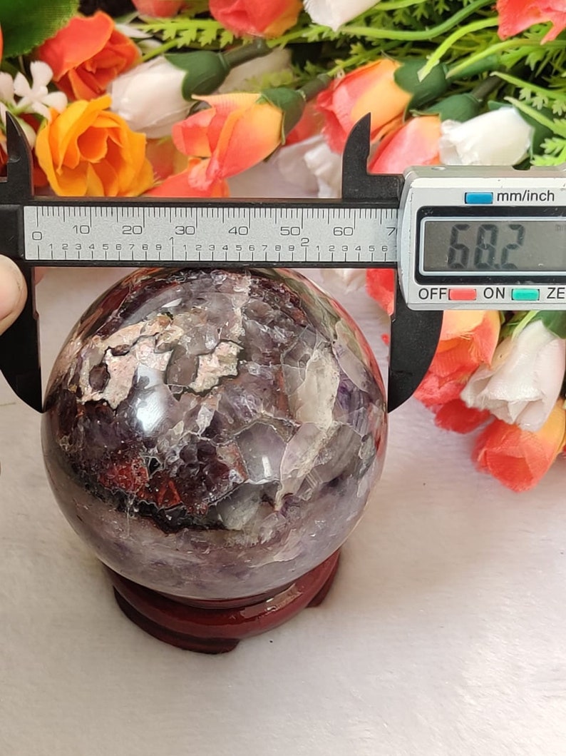 Auralite 23 Sphere Crystal AltarStone RedHematite Tip /& Sunken Record keeper Crown Chakra Meditation Chakra Healing Crystal 466 Gram