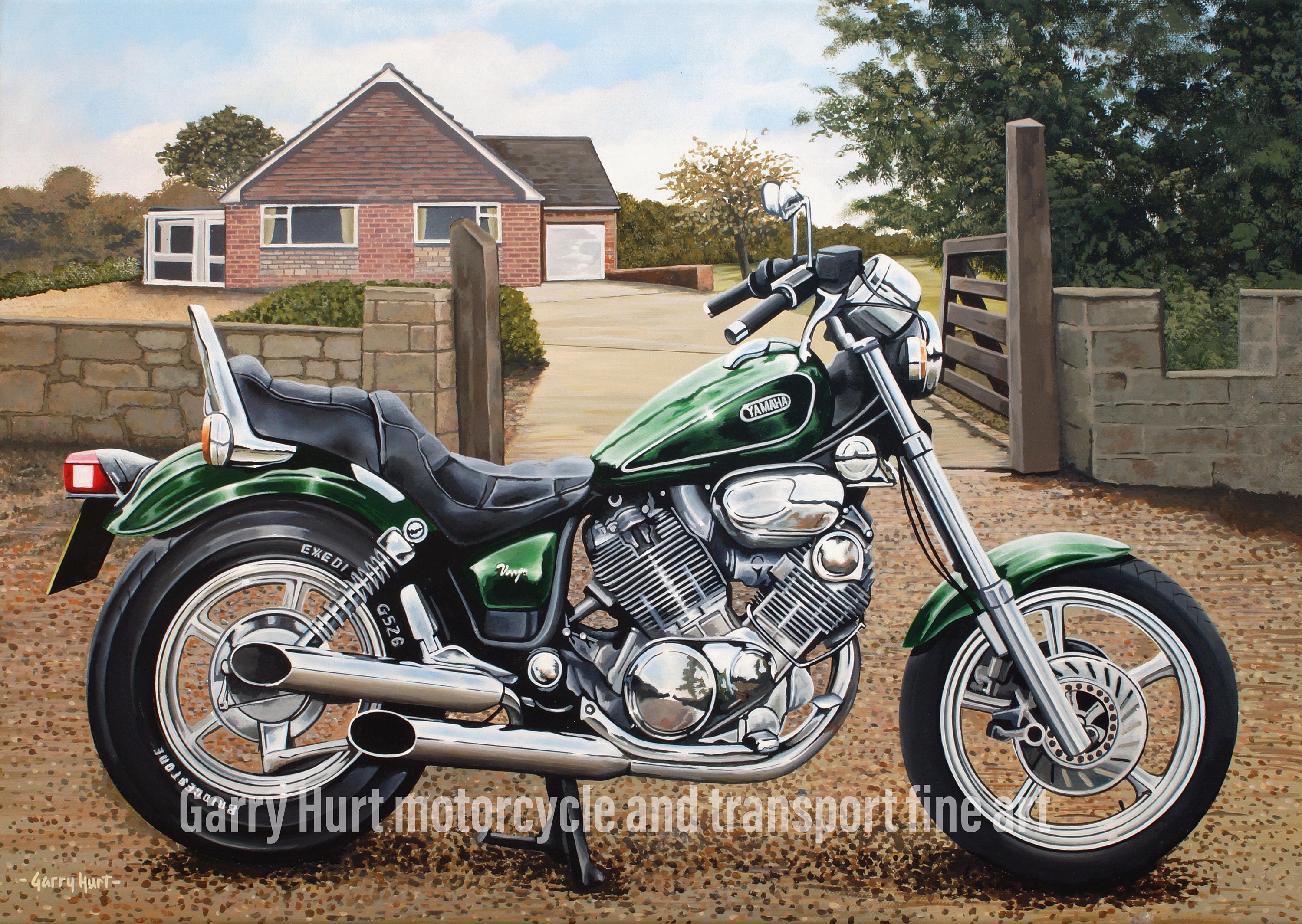 hvile stereoanlæg glide Yamaha Virago XV750 Motorcycle A3 Limited Edition Print - Etsy