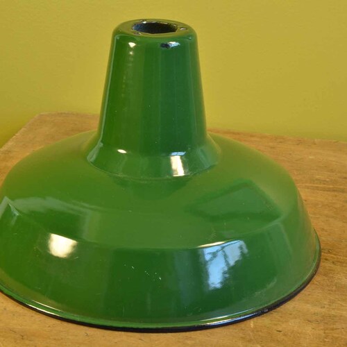 Shops Vintage Green Enamel Industrial Fixture