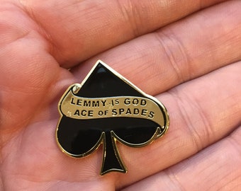 2 x MOTORHEAD Enamel Pin | Lemmy is God | Ace Of Spades