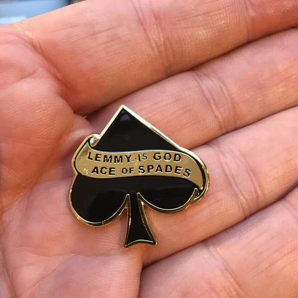 2 x MOTORHEAD Enamel Pin | Lemmy is God | Ace Of Spades