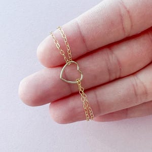 Baby bracelet- DAINTY HEART- toddler bracelet- mommy and me jewlery- dainty gold bracelet- gold chain bracelet