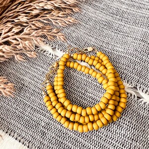 Baby bracelet- DESERT POPPY- toddler bracelet, yellow bracelet, beaded bracelet, mommy and me jewelry, everyday bracelet, yellow beads