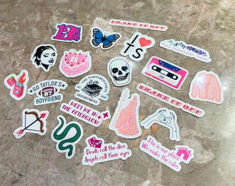 Swiftie Inspired Stickers: Waterproof Vinyl Laptop Stickers, Kindle, Kobo, Planner