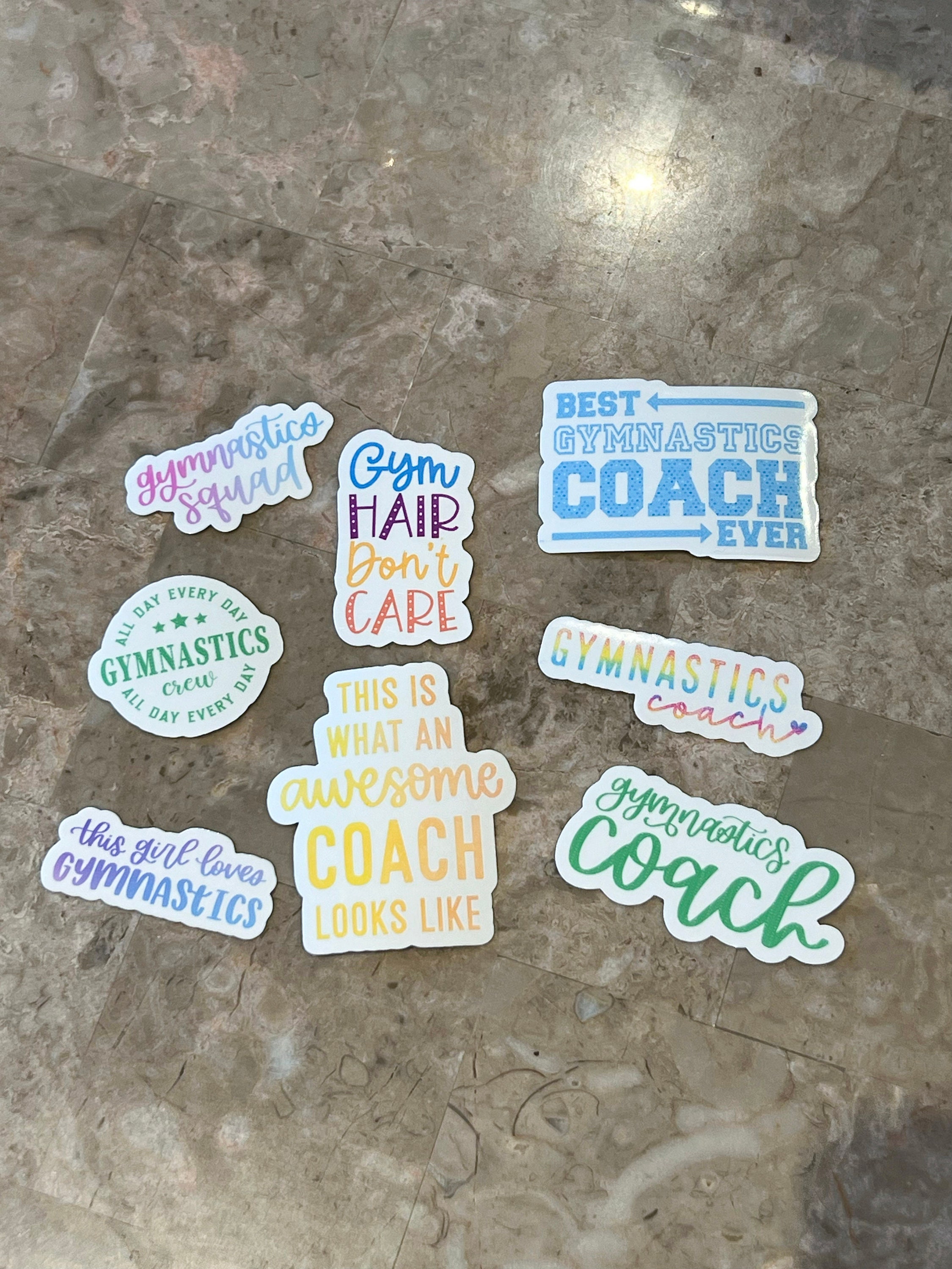 Gymnastics Coach Stickers: Waterproof Vinyl Sticker Pack for Coach Gift ...