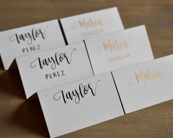 Custom Calligraphy Place Cards/Escort Cards | Wedding Place Cards | Dinner Party Place Cards