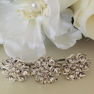 Rhinestone hair clip, hair clips, silver hair clip, bling hair clip, rhinestone barrette, wedding barrette, wedding hair accessories