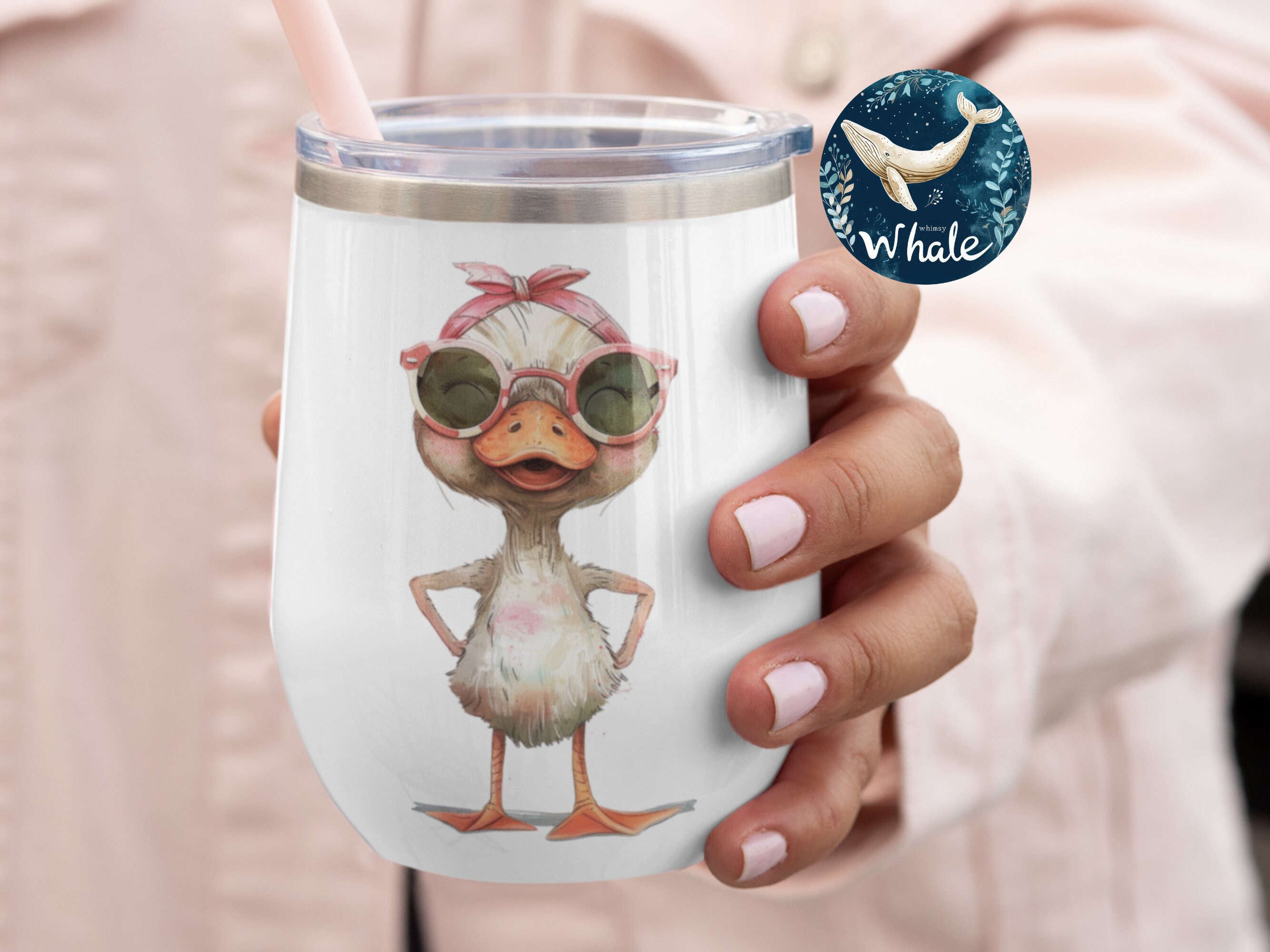 Duck With Sunglasses Clipart Bundle, Vacation Bird Art (digital ...