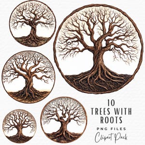 Watercolor Celtic Tree of Life Clipart: Family Tree PNG (Digital Download)