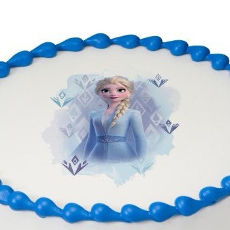 Disney Frozen II Elsa Cake Topper Edible Image Elsa Edible Etsy