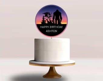 BIG Foot Party Cake Topper: Sasquatch Birthday Decorations (Canva Digital Download)
