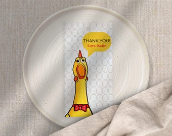 Rubber Chicken Thank You Tag: Editable Party Favor (Digital Download)