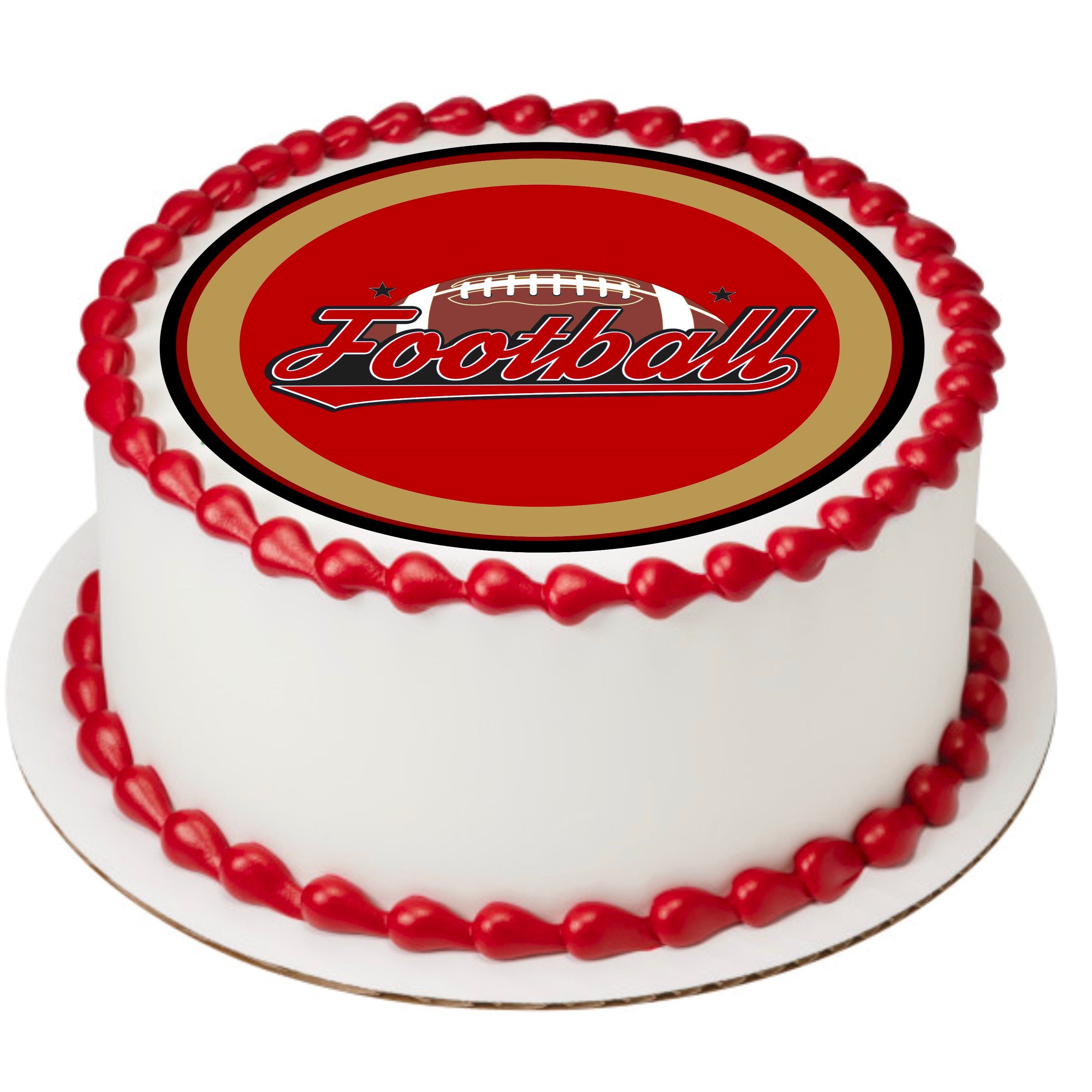 San Francisco Colors Football Themed Edible Image for Cake - Etsy Israel