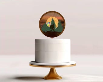 Gráficos para festa do Pé Grande: topo de bolo, topo de cupcake (download digital)