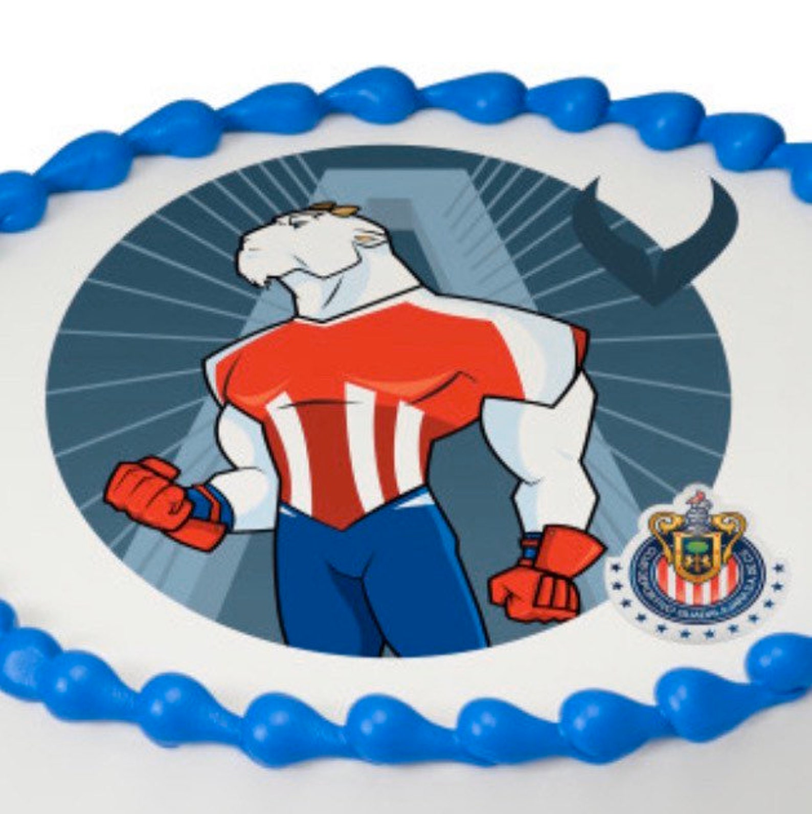 Chivas Guadalajara Chivas Fighter edible cake image Chivas | Etsy