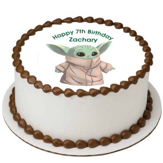 Star Wars™ The Mandalorian The Child edible cake topper photo | Etsy