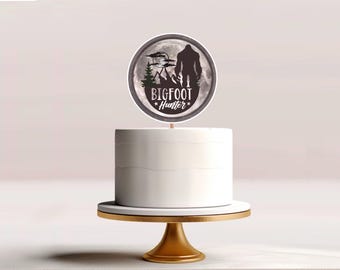 Bigfoot Hunter Cake Topper Template (Digital Download)