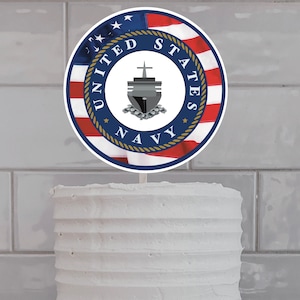 US Navy Inspired themed cake and cupcake toppers/canva editable print/US Navy theme/print and cut cake topper