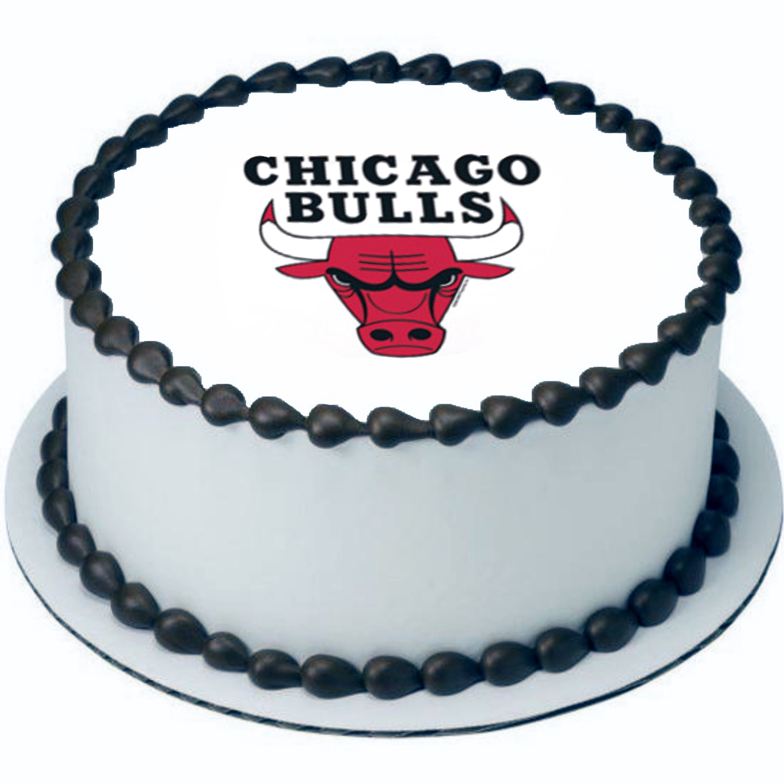 Chicago Bulls edible cake image Chicago Bulls party Etsy