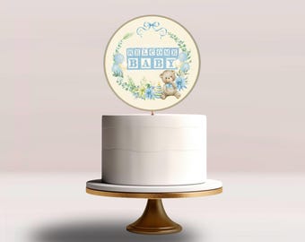 Baby Bear Shower Cake Topper: Printable Party Decoration (Digital Download)