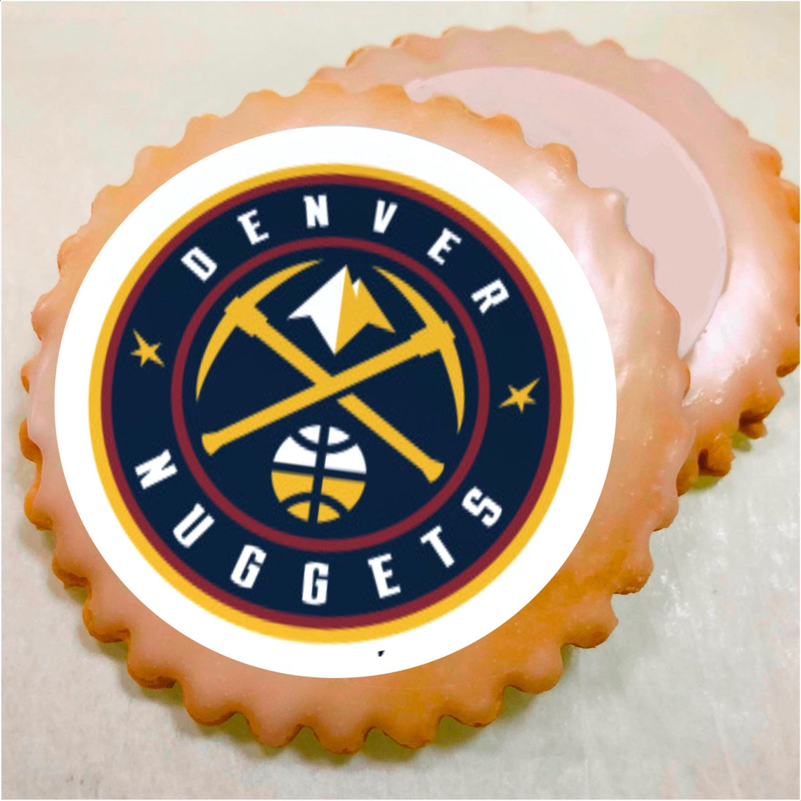 NBA Denver Nuggets in this team logo edible cake image Denver Etsy