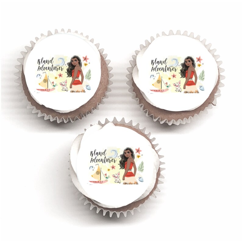 Disney Princess Moana Island Adventurer edible photo cake top for round,sheet cake,cupcake cookies