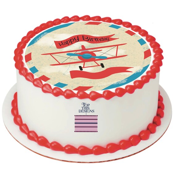 Vintage Airplane Edible Image for Cake Cupcakes Cookies and - Etsy