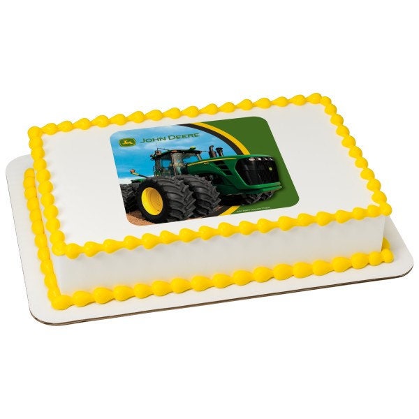 John Deere Tracteur Image Comestible Pour Gateau Cupcakes Etsy Canada