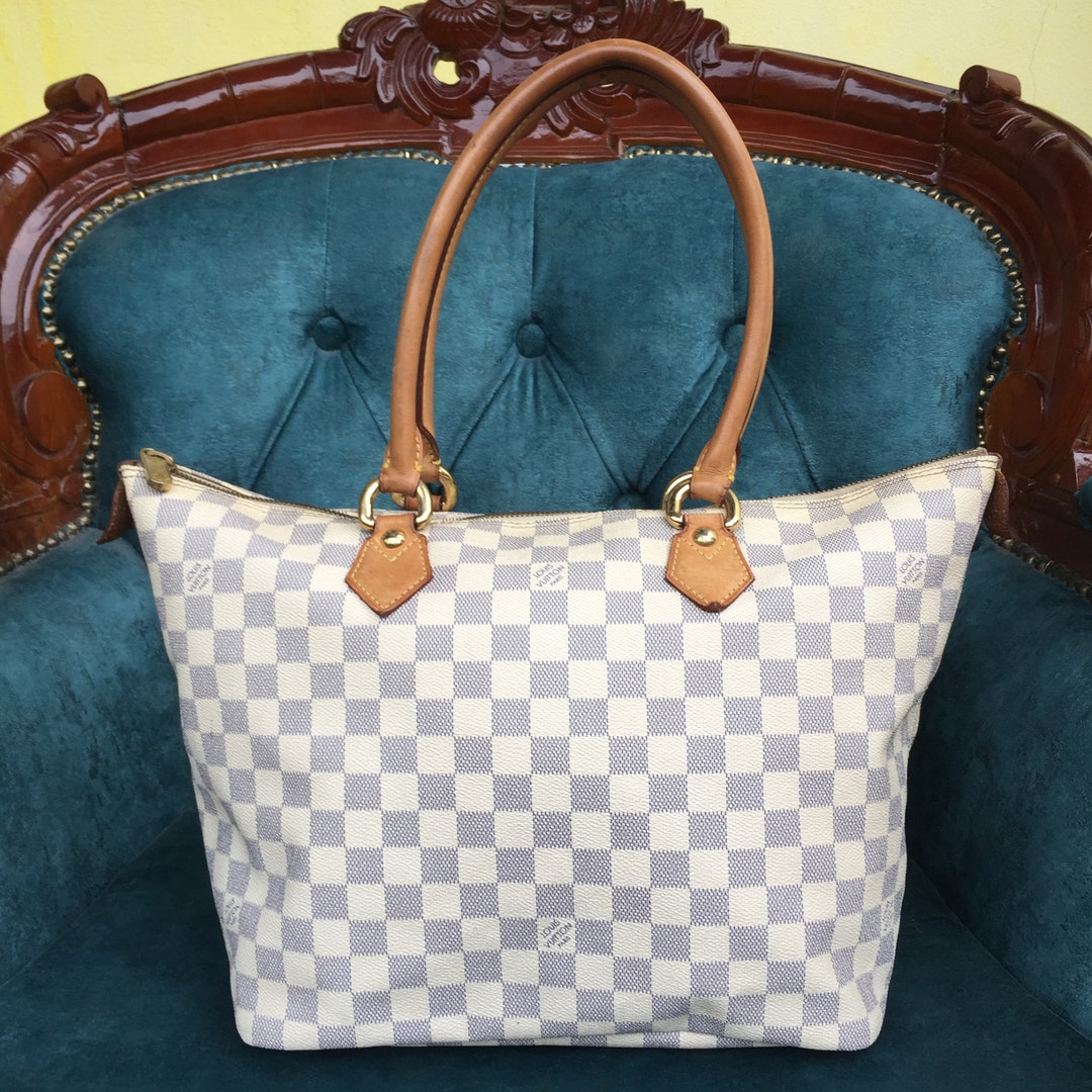 Louis Vuitton Saleya MM Damier Azur Handbag/shoulder Bag Etsy Australia