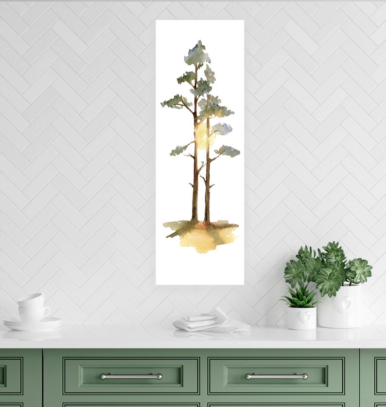 Rustic Home Decor Tall Vertical Narrow Long Canvas Wall Art Etsy