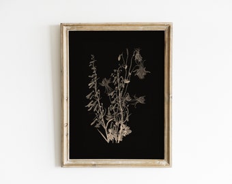 Dark Academia Still Life Vintage Botanical Print Moody Floral Wall Art ...