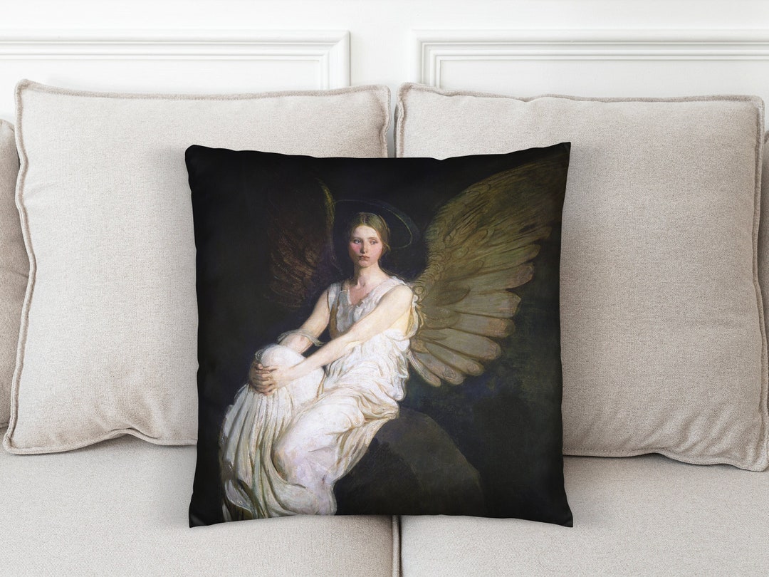 Guardian Angel Pillow, Indoor Pillow Cover, Also Pillow With Insert