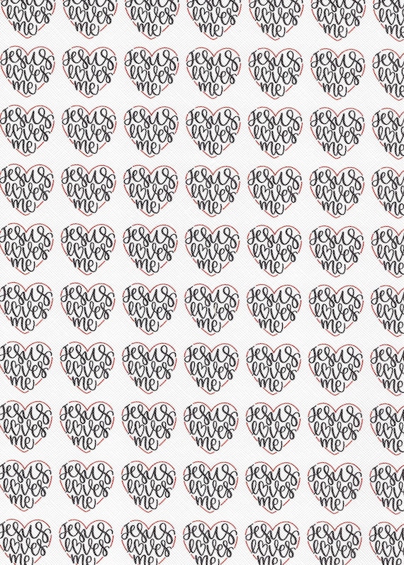 Jesus Loves Me Faux Leather Sheet