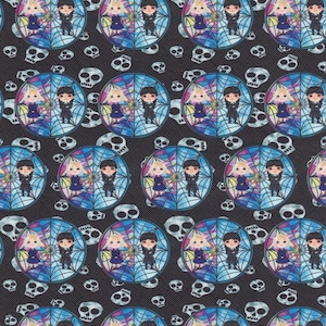 Wednesday Halloween Faux Leather Sheet